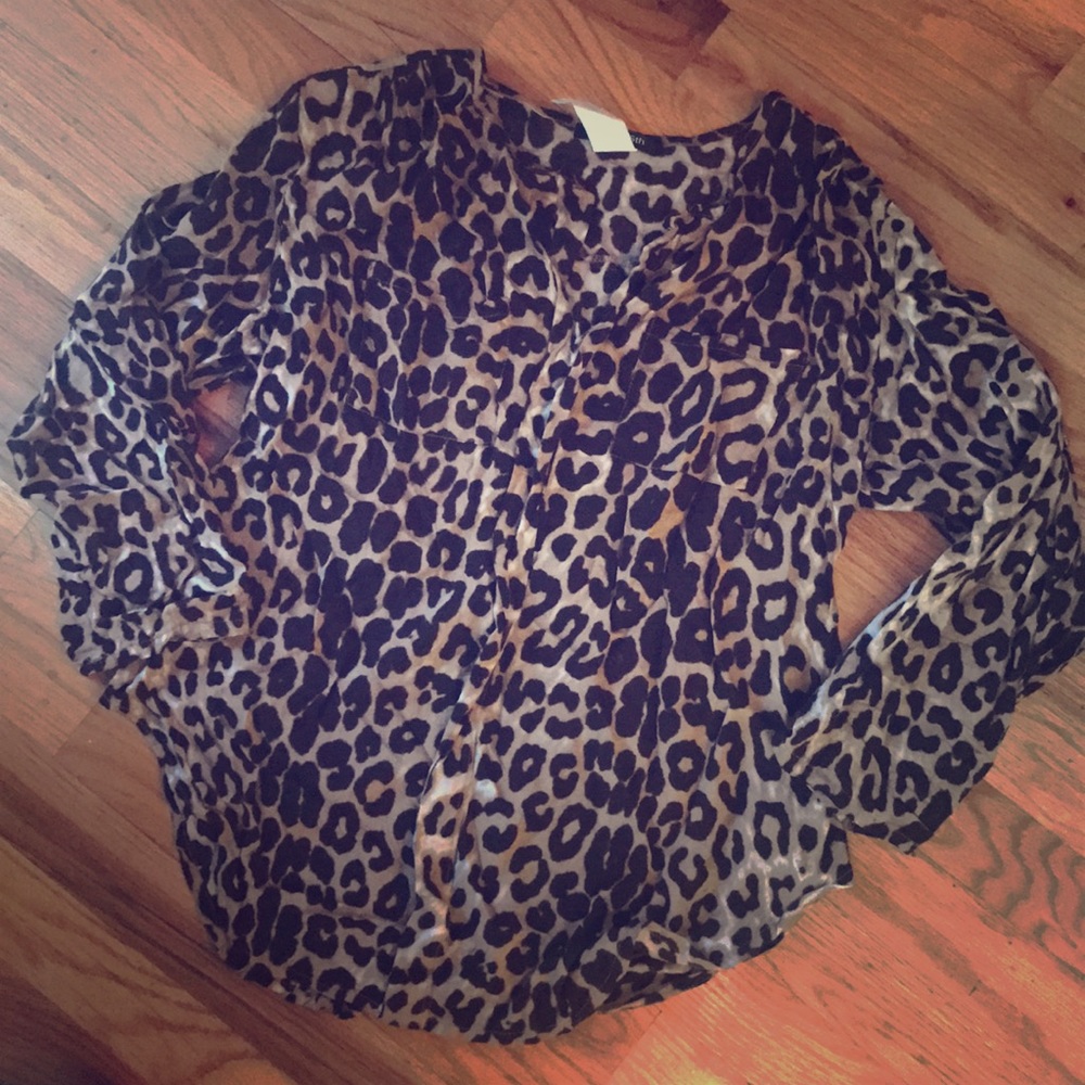 Leopard Print Pocket Top